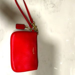 Red Coach Wristlet